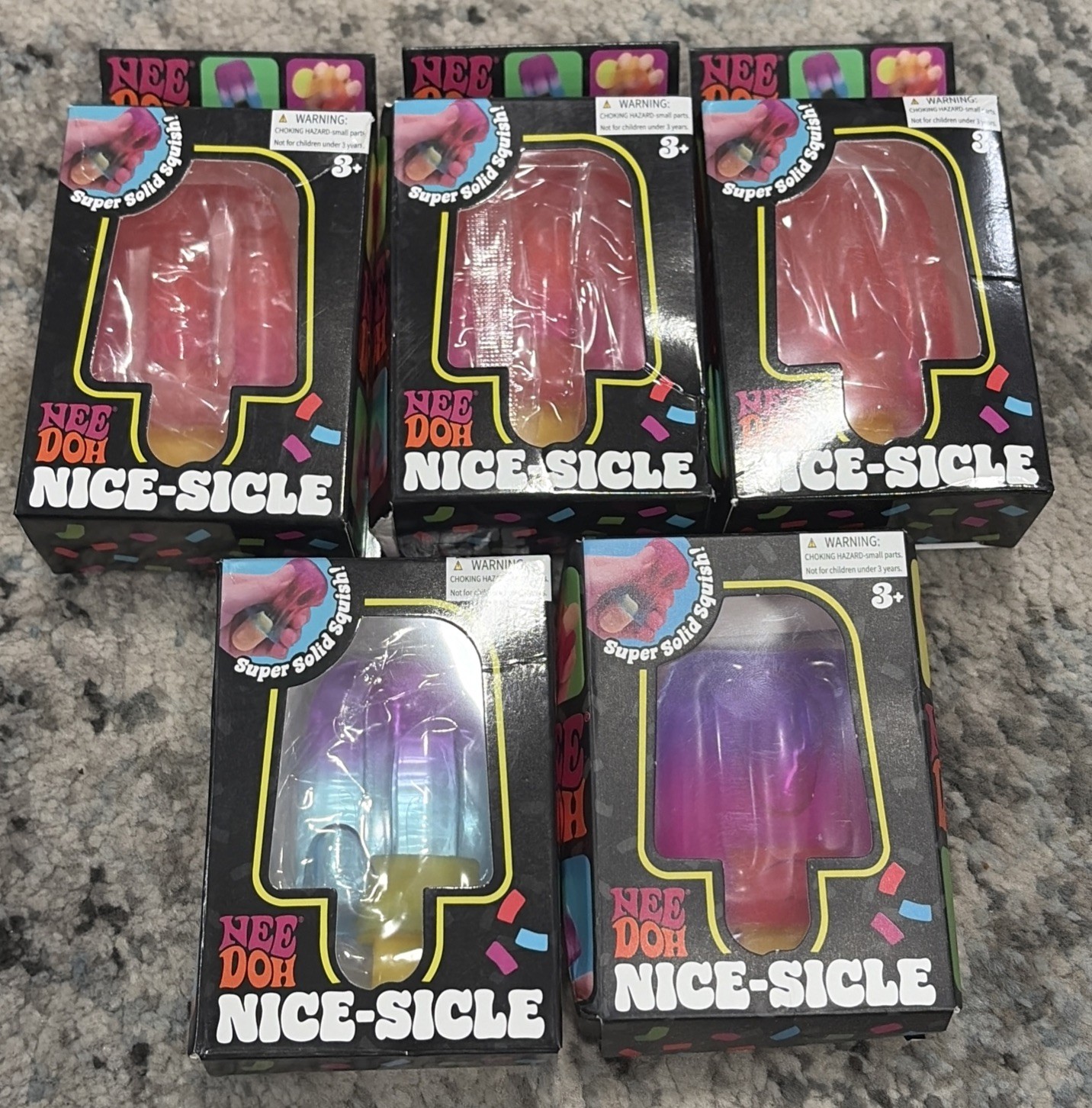 NeeDoh Nice-Sicle Stress Toy Fidget Squeeze Super Solid Squish BRAND NEW