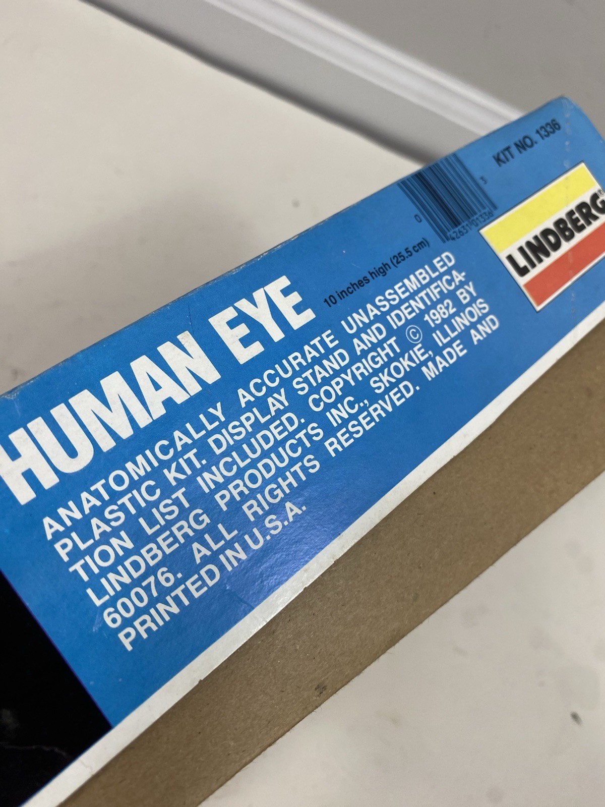1982 LINDBERG Human Eye Anatomically Accurate UNASSEMBLED Plastic Model Kit 1336