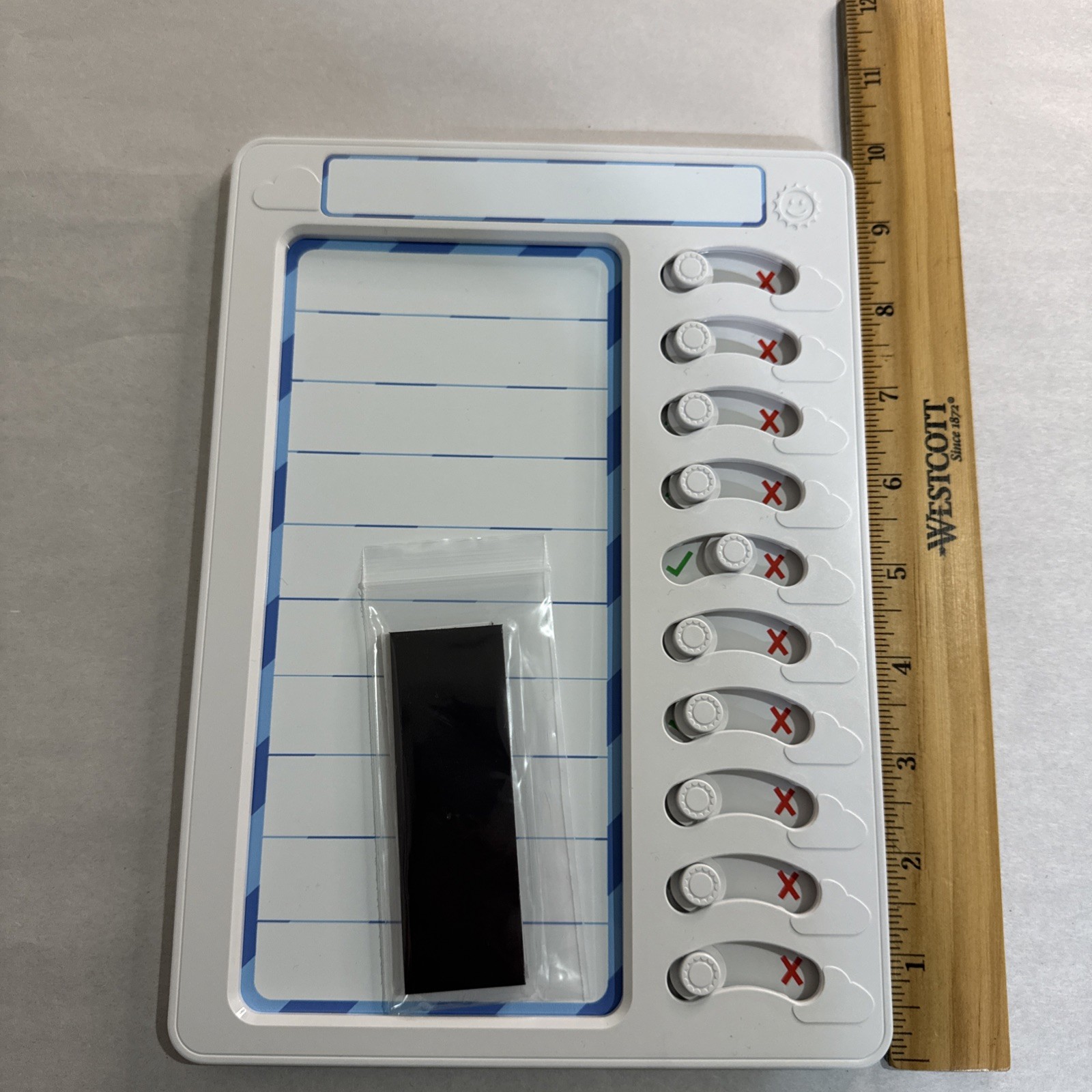 Magnetic Chore Chart w/Eraser for Kids – Daily Routine Visual Schedule Checklist