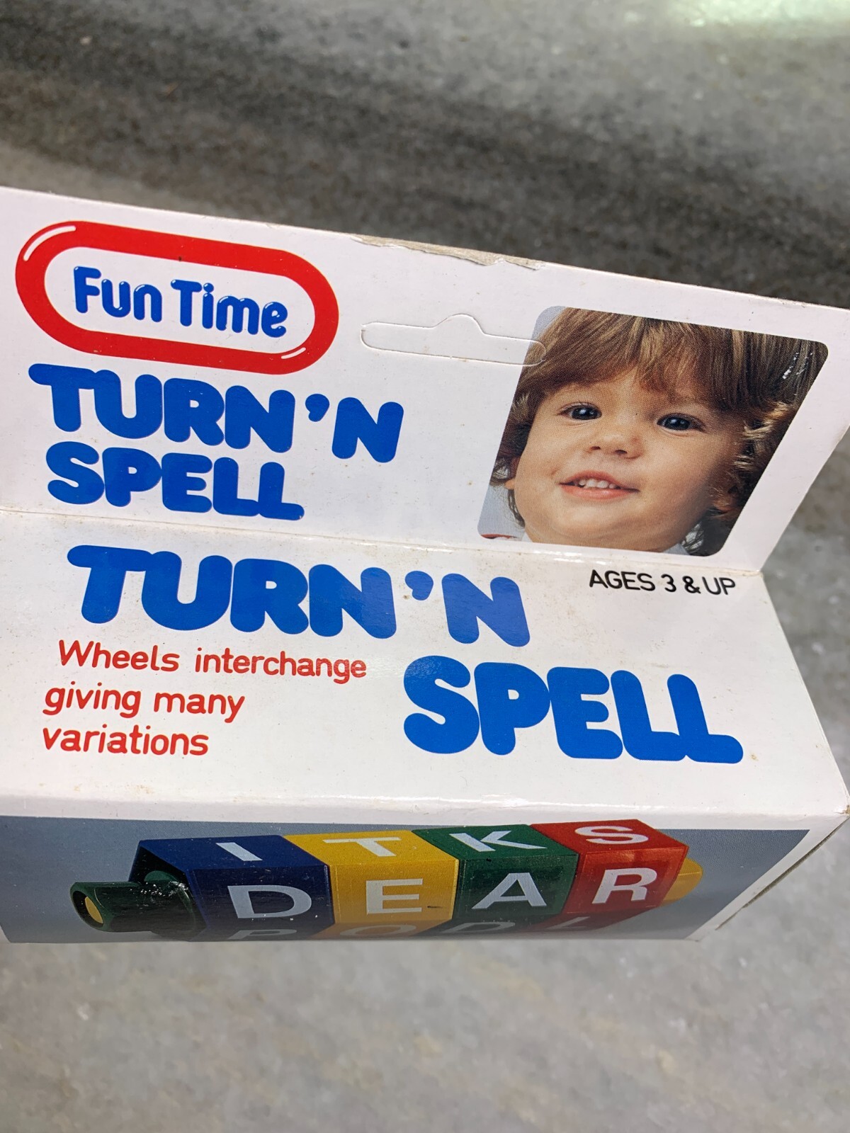 Vintage 1980s 80s Kids Kid’s Youth Spell Spelling Wheel Toy FunTime Turn n Spin