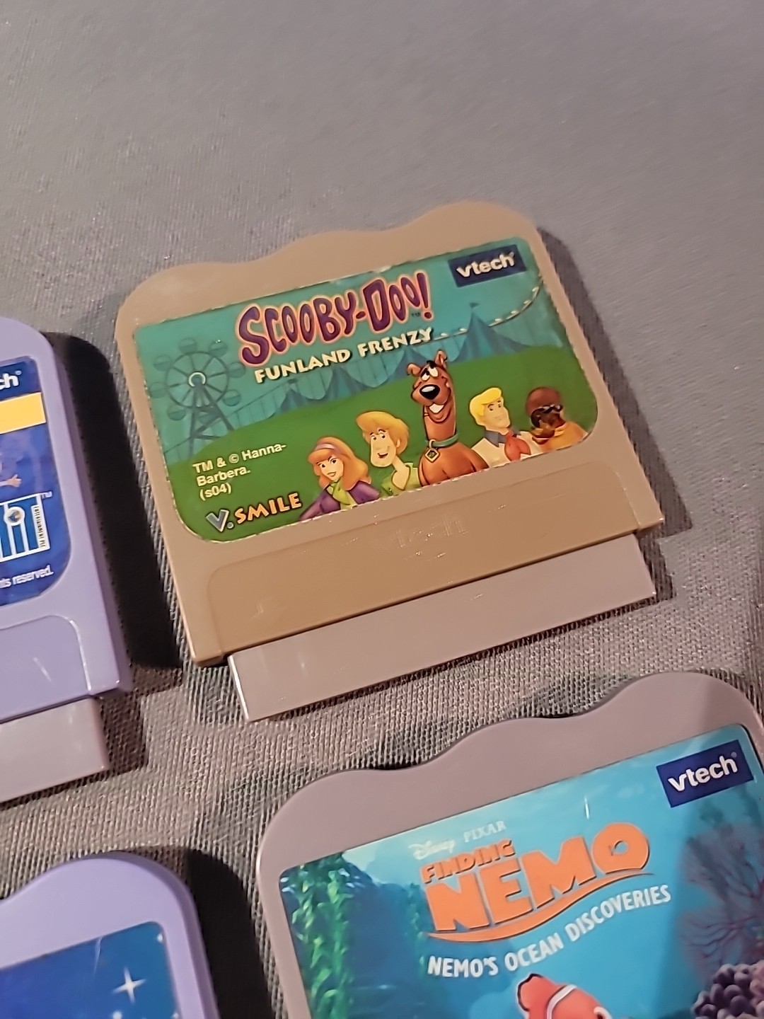 Vtech Vsmile Learning Games Lot Of 4 Cartridges Zayzoo Nemo Bob Scooby-Doo
