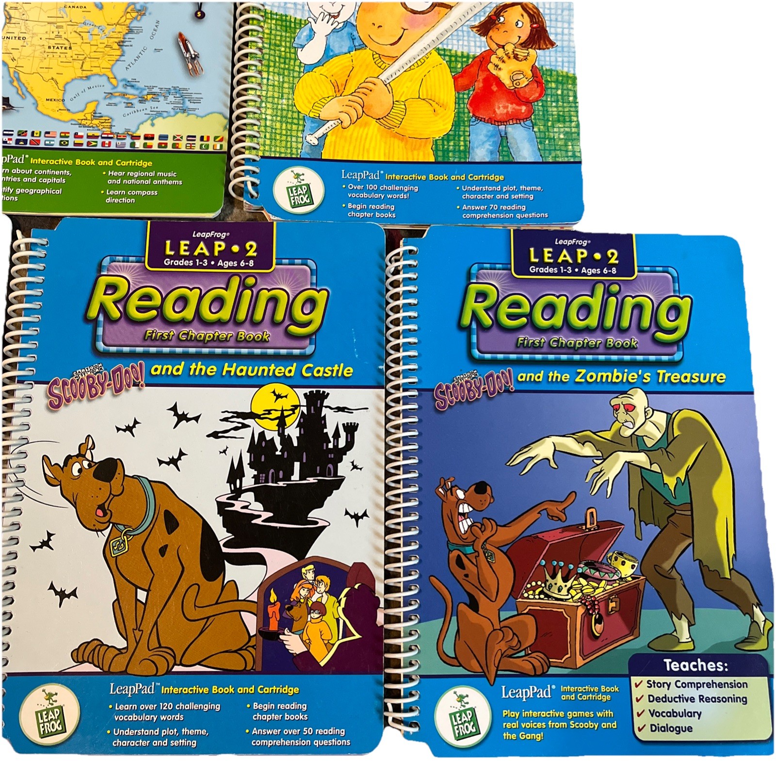 LeapFrog LeapPad Book Lot of 5 Books-no Cartridges Ages 6-10 (LB046)