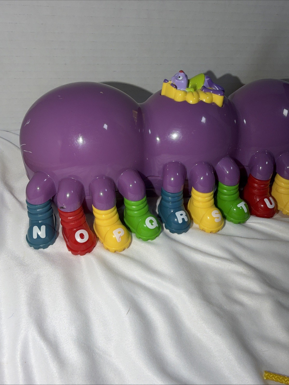 Leapfrog Alphabet Pal Purple Caterpillar Pull Toy Interactive Musical WORKS
