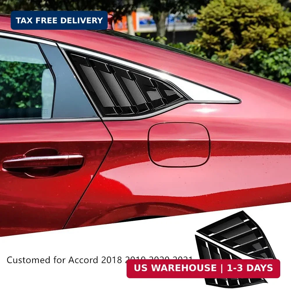 Rear Side Window Louvers Compatible for Honda Accord 2022 2021 2020 2019 2018 Ac