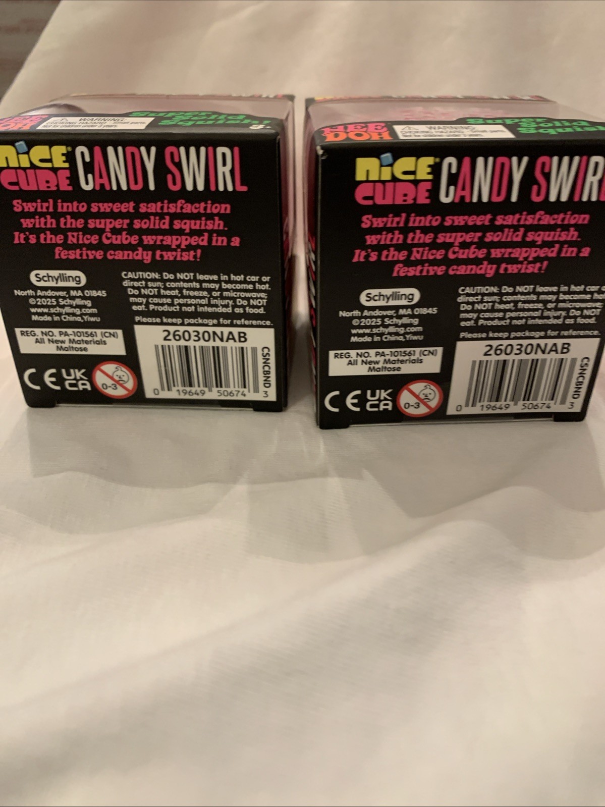 Needoh Nice Cube Candy Swirl SET of 2