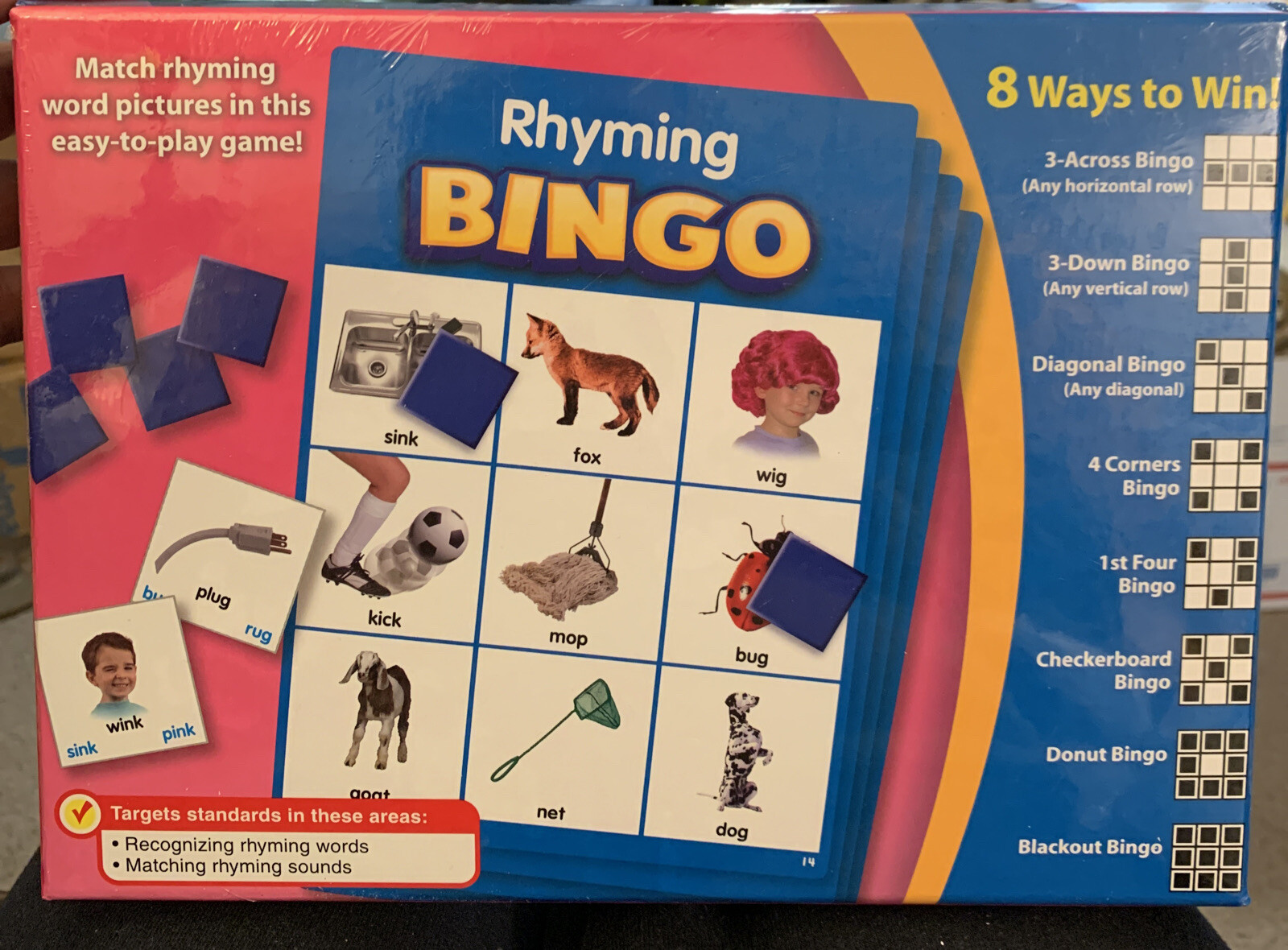 Lakeshore Rhyming Bingo Game, Rhyming Words, Ages 4 and Up, JJ313