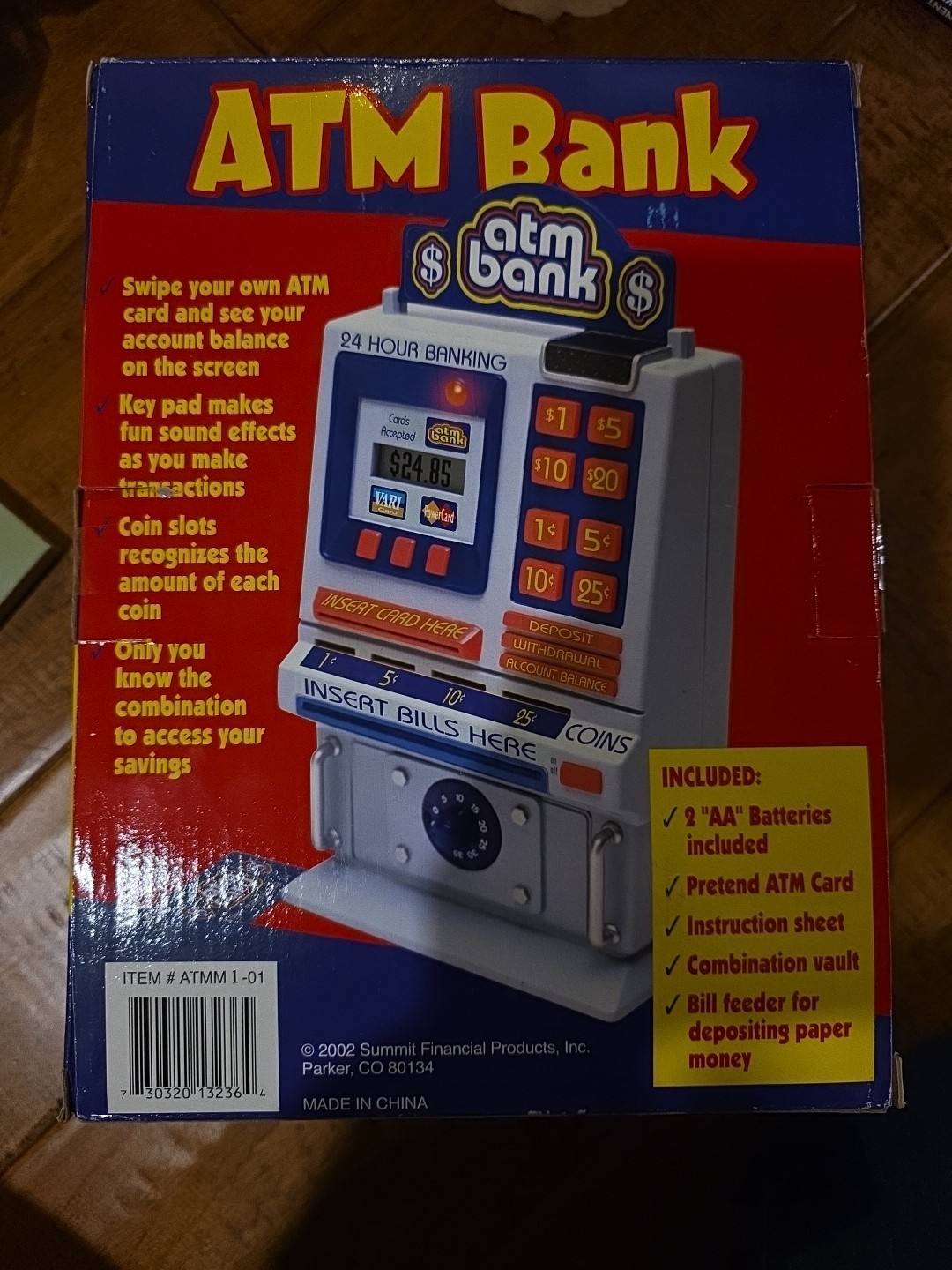 NIB Collector Toy 2002 SUMMIT ATM Savings Bank Summit Learning Machine