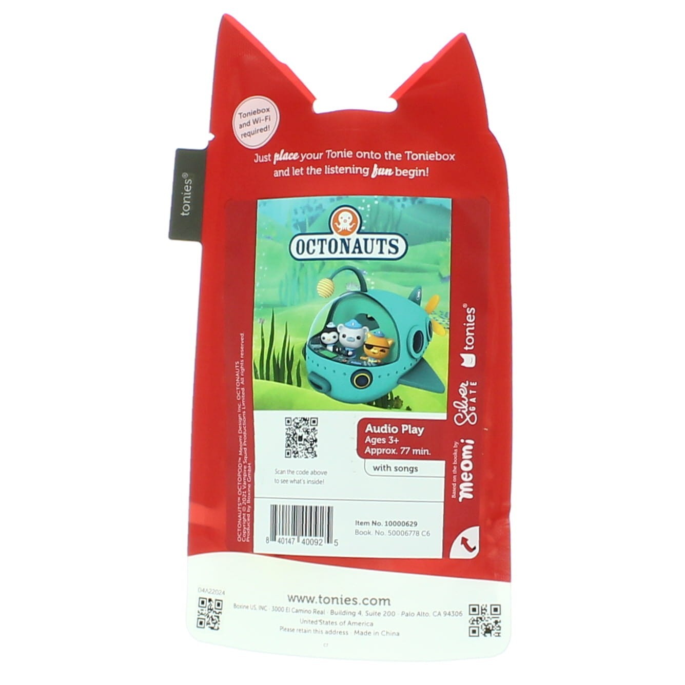 Tonies Octonauts Captain Barnacle Audio Play Figurine 5 stories, 77 minutes