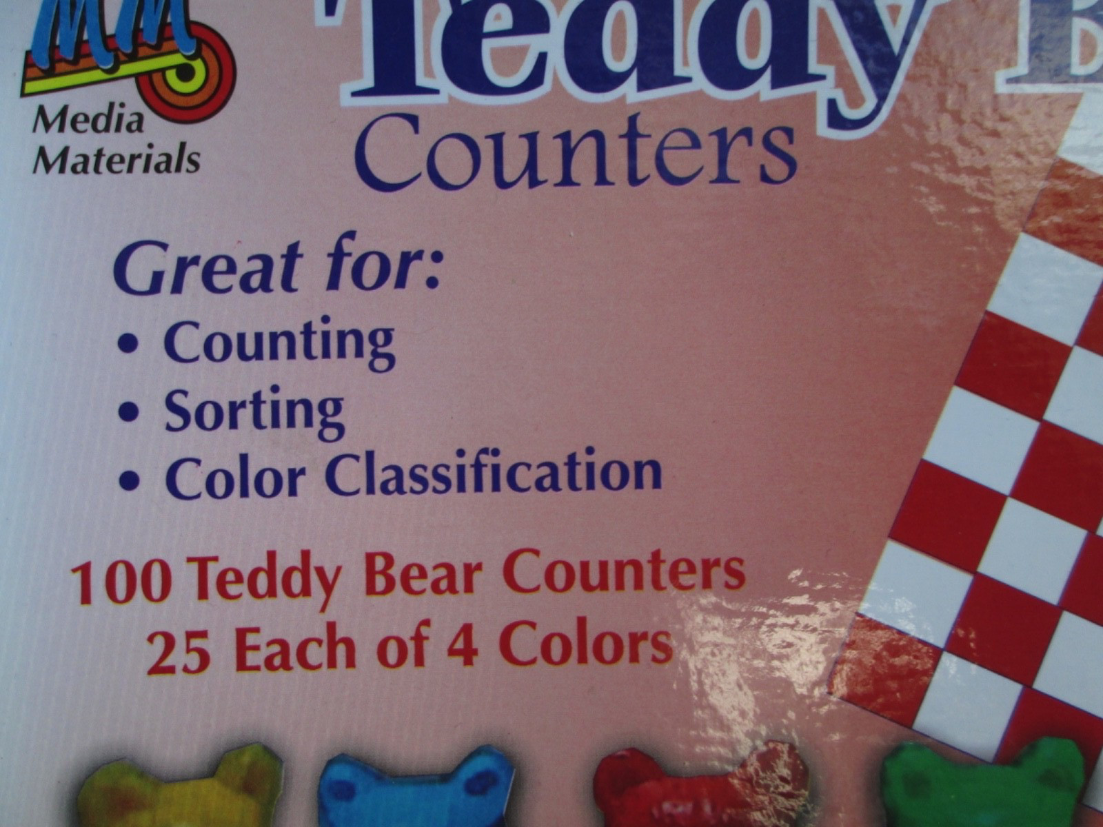 Teddy Bear Counters by Media Materials 99 Pieces, Math Manipulatives