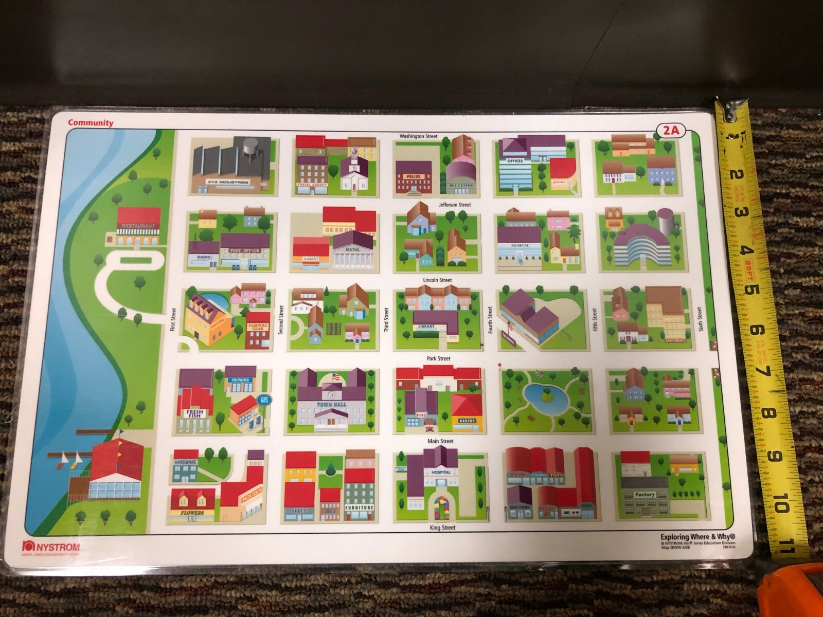 Pristine 17″X11″ Laminated double sided Community 2A & Community Map 2B Nystrom