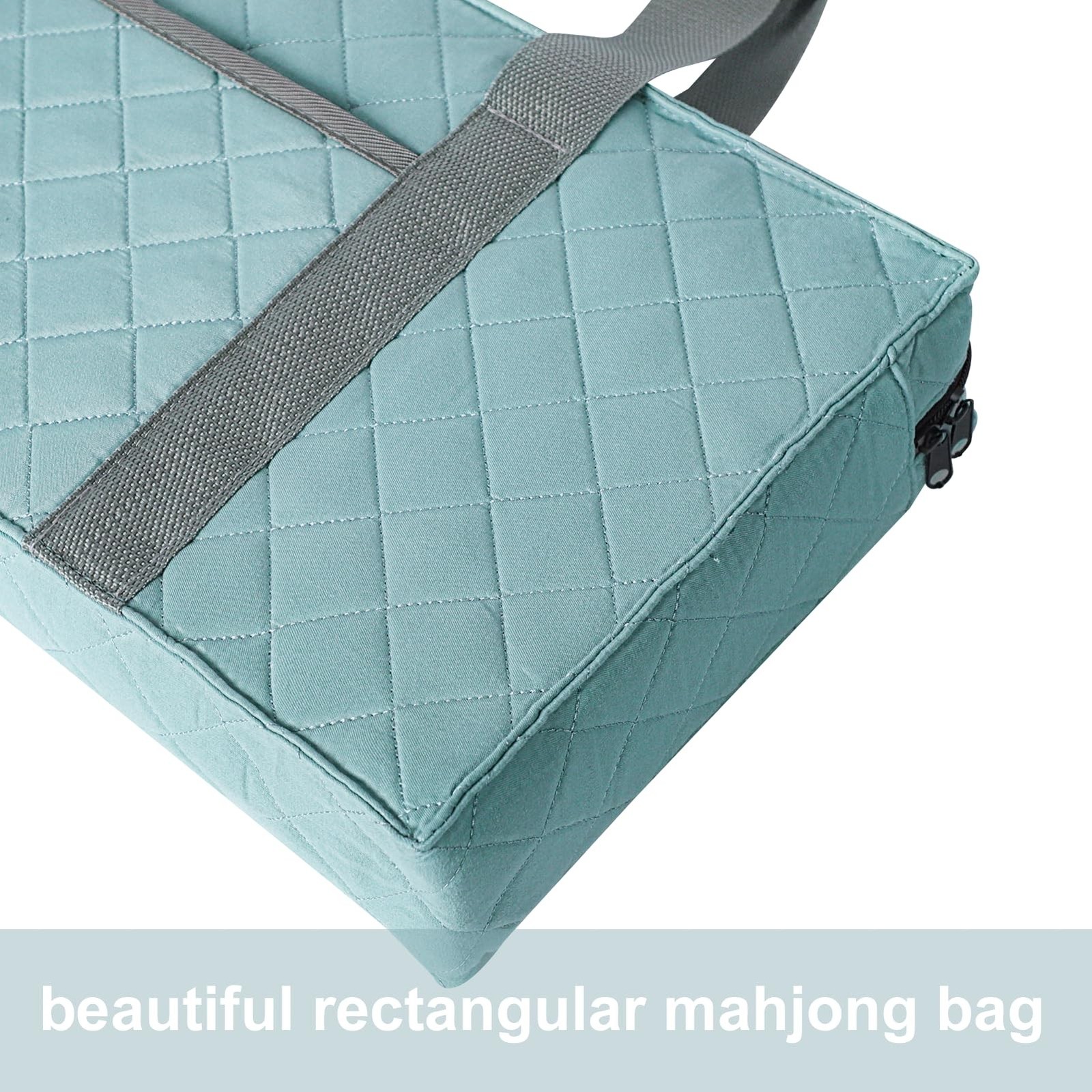 ZGME American Mahjong Set,166 White Tiles with Blue Rectangular Bag and Acces…