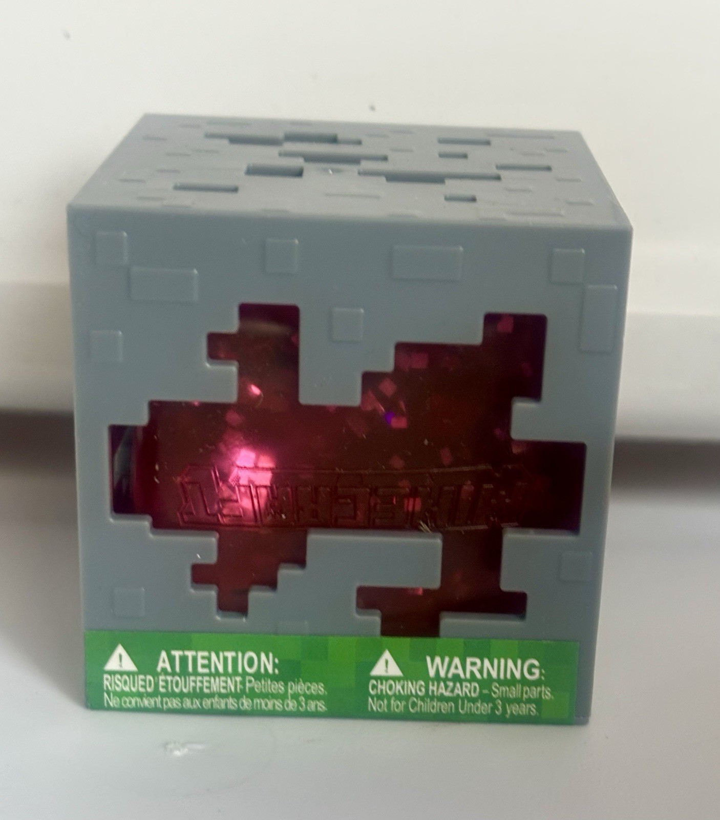 BRAND NEW Minecraft Jelly Cube Squishy Sensory Toy – Hard To Find RED PINK Color