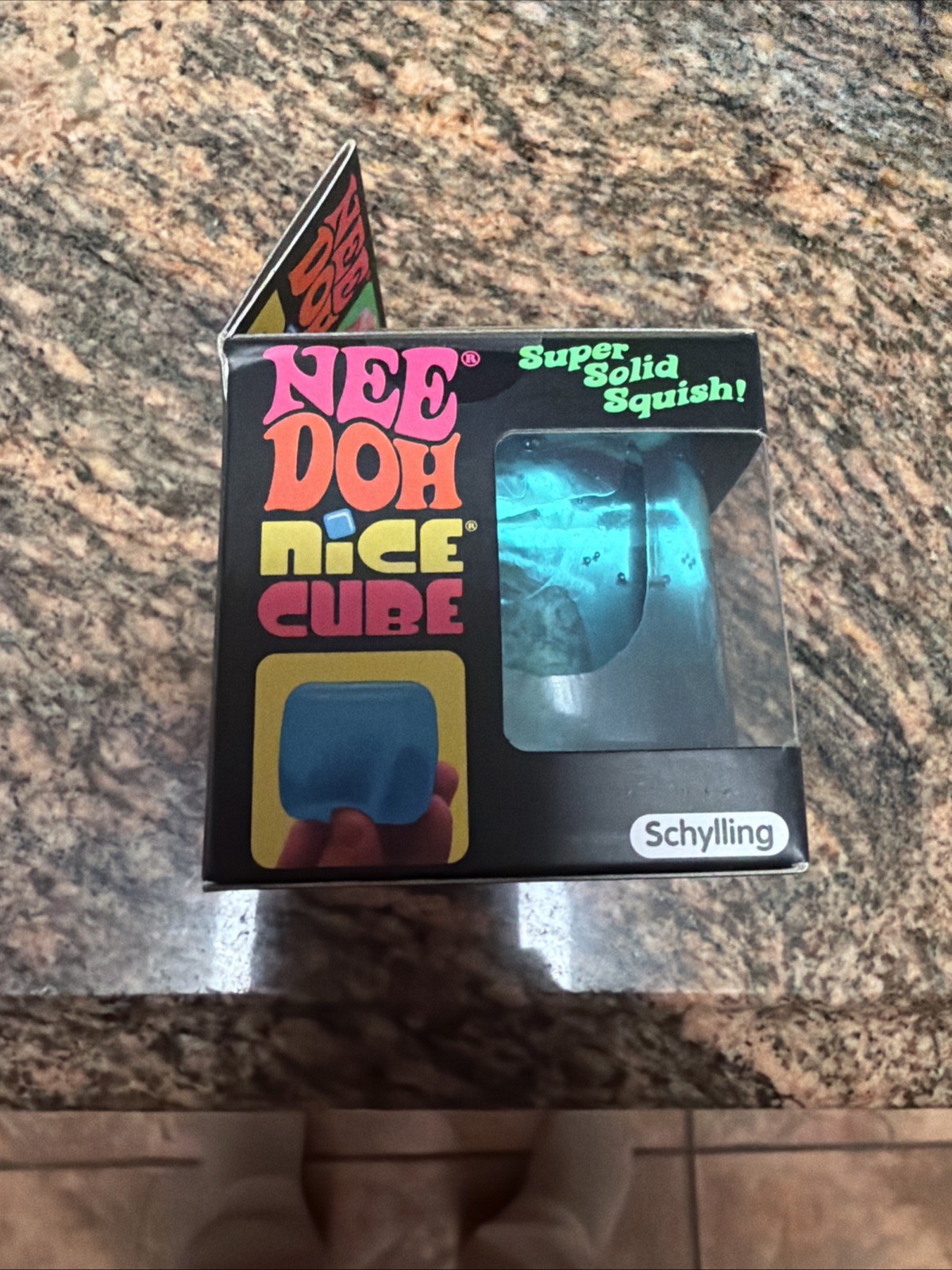 Nee Doh Nice Cube Blue Ice Super Solid Squish Authentic NEW
