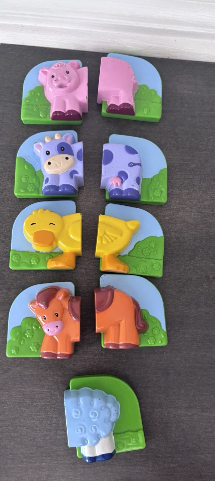 LeapFrog Fridge Phonics Farm Barn Replacement Animals Magnets Kids Lot of 4 set