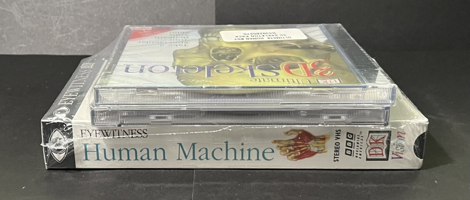 DK Ultimate 3D Skeleton CD ROM, Human Body 2.0 CD Rom & Human Machine VHS 3 Pack