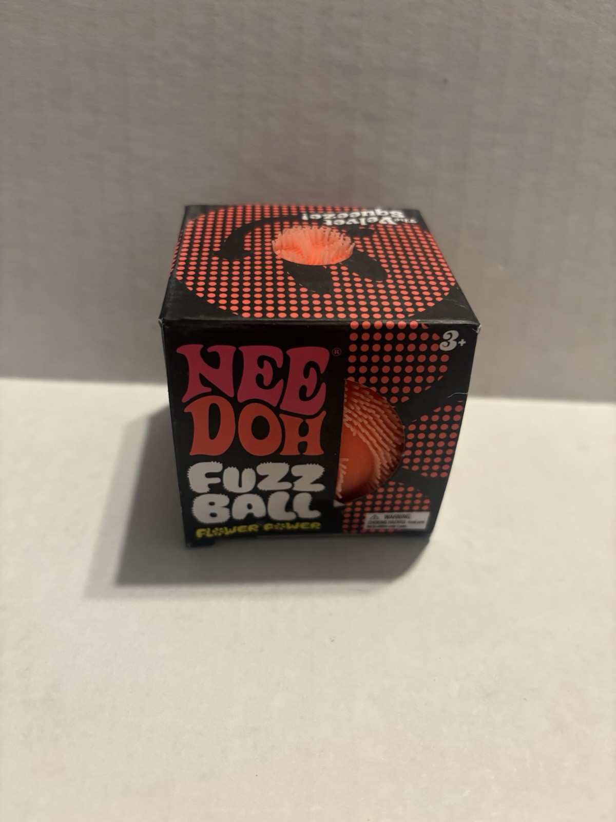ORANGE Needoh FUZZ BALL Flower Power Nee Doh Squish Stress Ball NEE-DOH Fuzzball