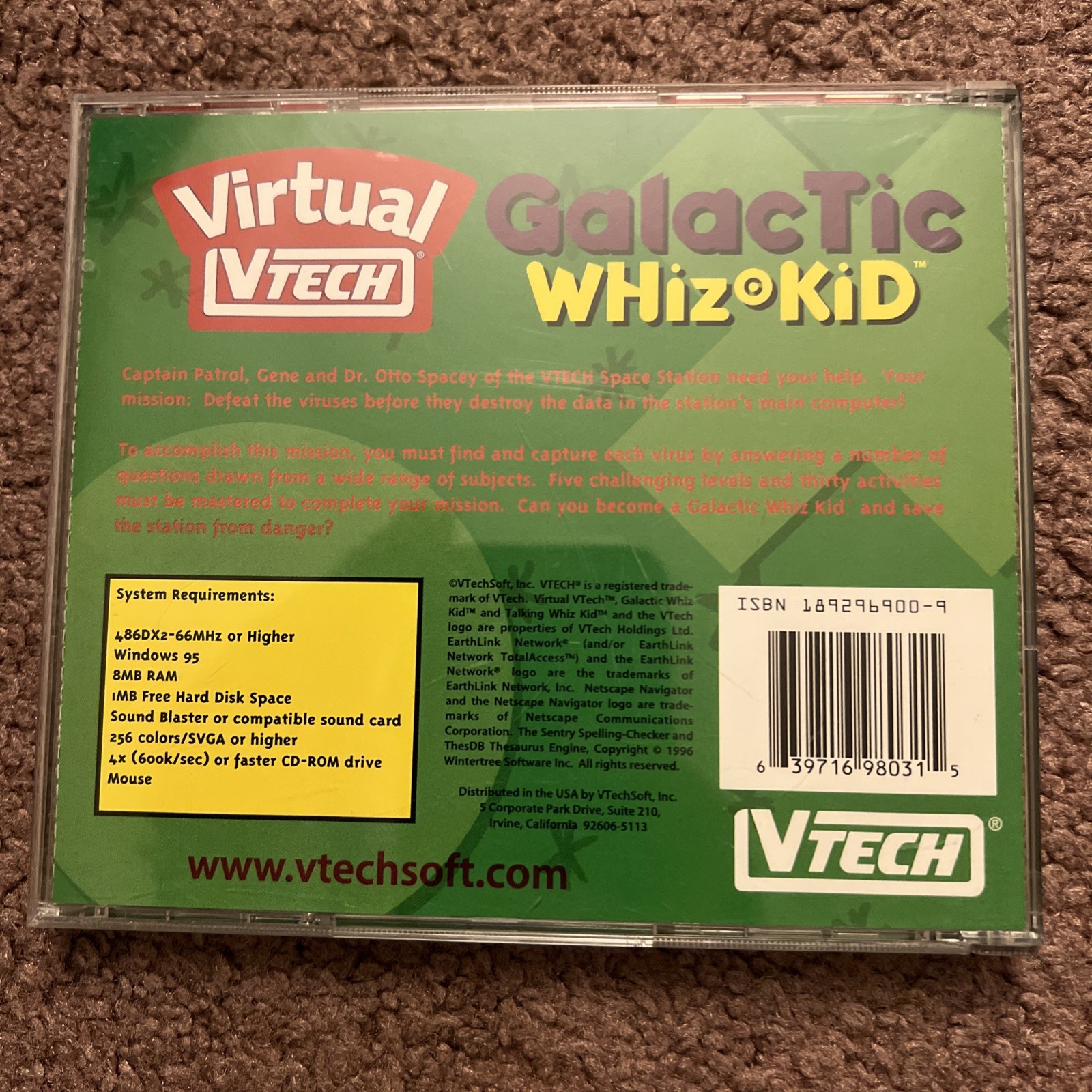 Virtual Vetch Galactic Whiz • Kid Ages 9 & Up Rare Vintage Ships N 24hrs