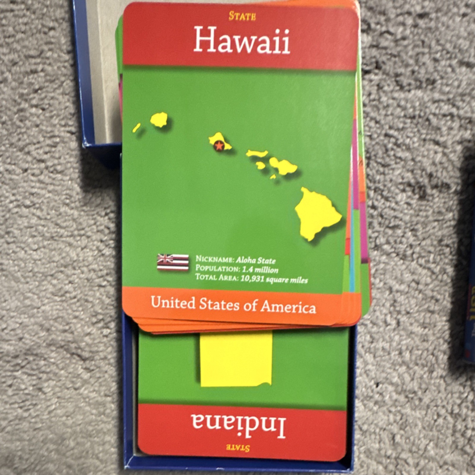 GEOToys University Games USA GeoCards & The USA Card Game 50 States Maps