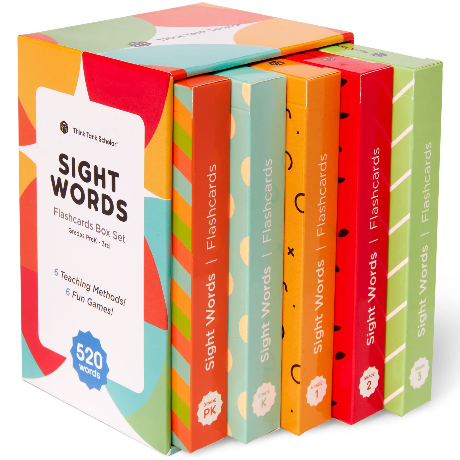 AwardWinning Sight Words Flash Cards – 520 High Frequency Words for Kids Ages…