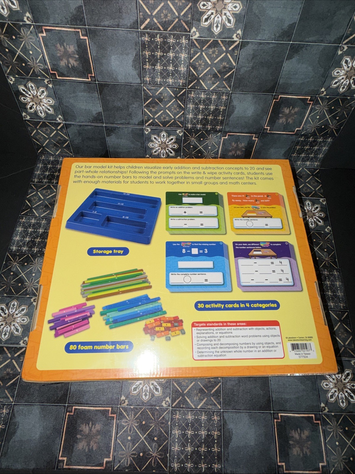 Lakeshore Grades K-1 Bar Model Hands On Learning Kit Math Activity Cards Bars