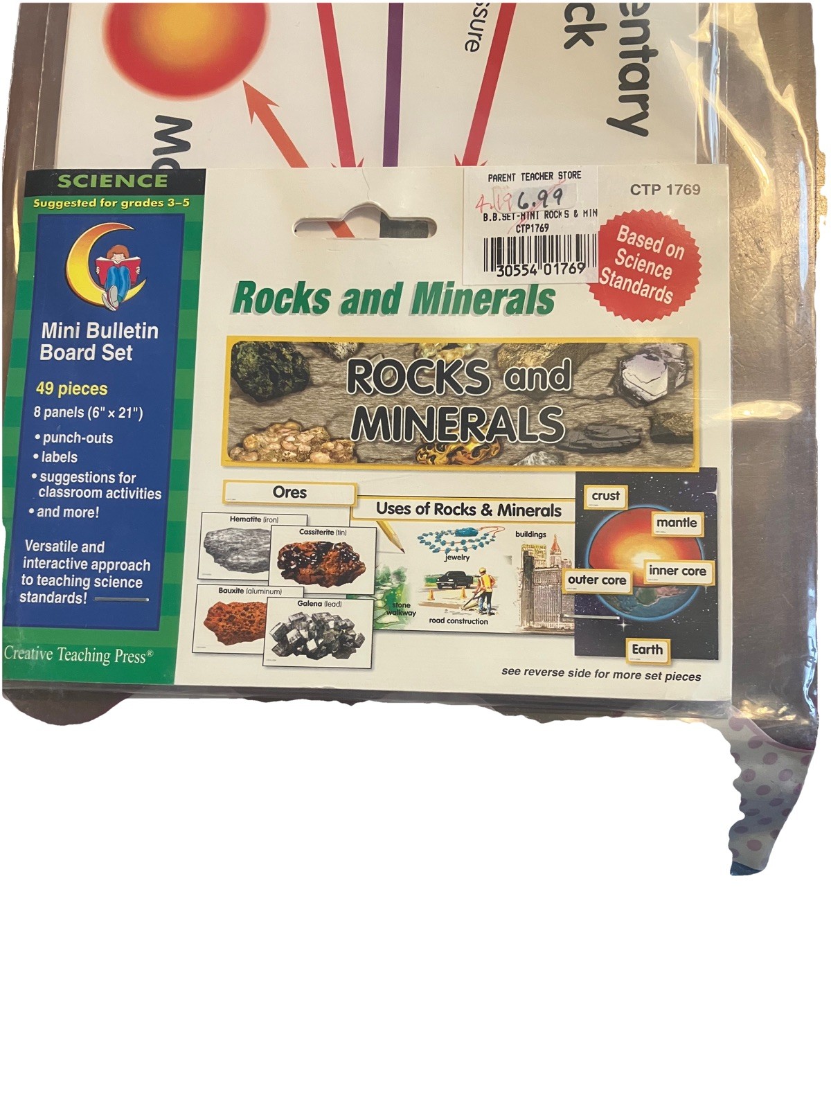 Creative Teaching Press Rocks and Minerals Mini Bulletin Board Set Ages 3-5