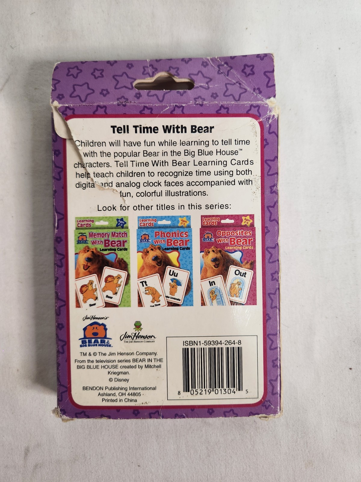 Bear in the Big Blue House Tell Time With Bear Flash Learning Cards Ages 2-5