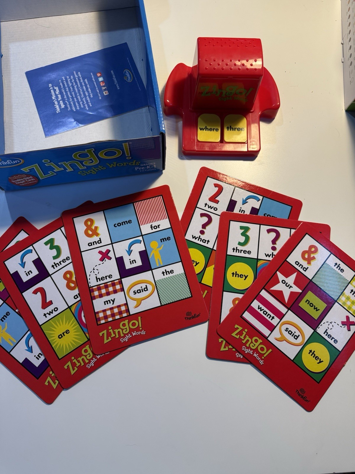 Zingo sight words