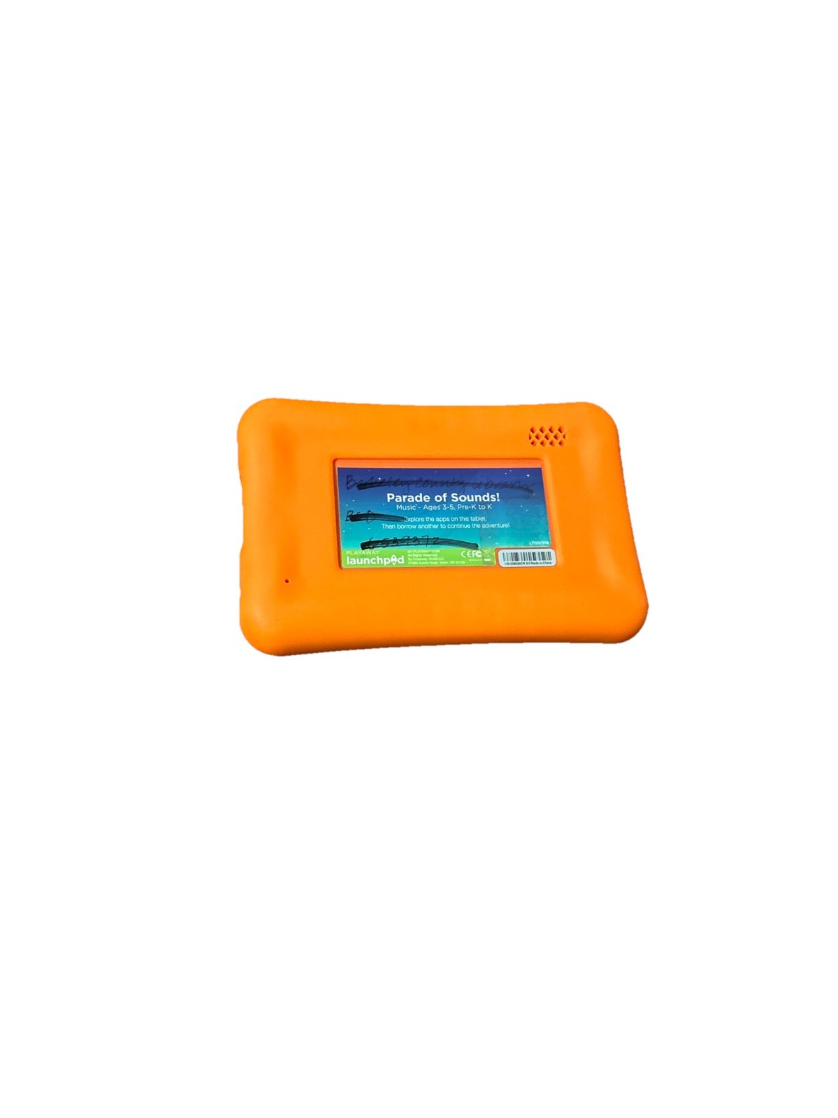 Playaway Launchpad Kids Tablet “Parade of Sounds!” Ages 3+ Orange Non-Working