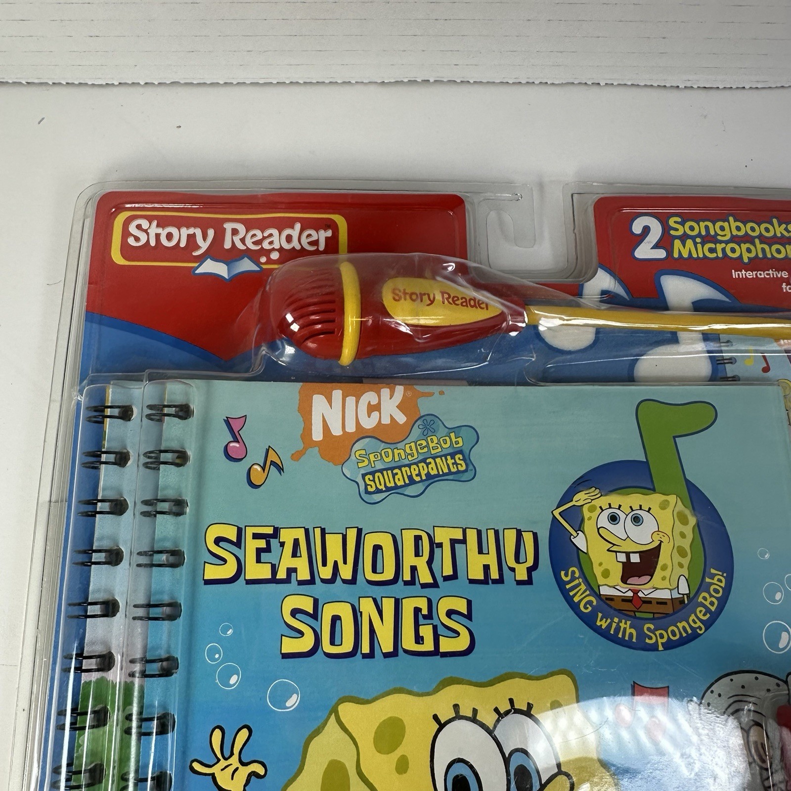 Y2K SpongeBob Dora The Explorer Story Reader 2 Songbooks and Microphone Set NEW