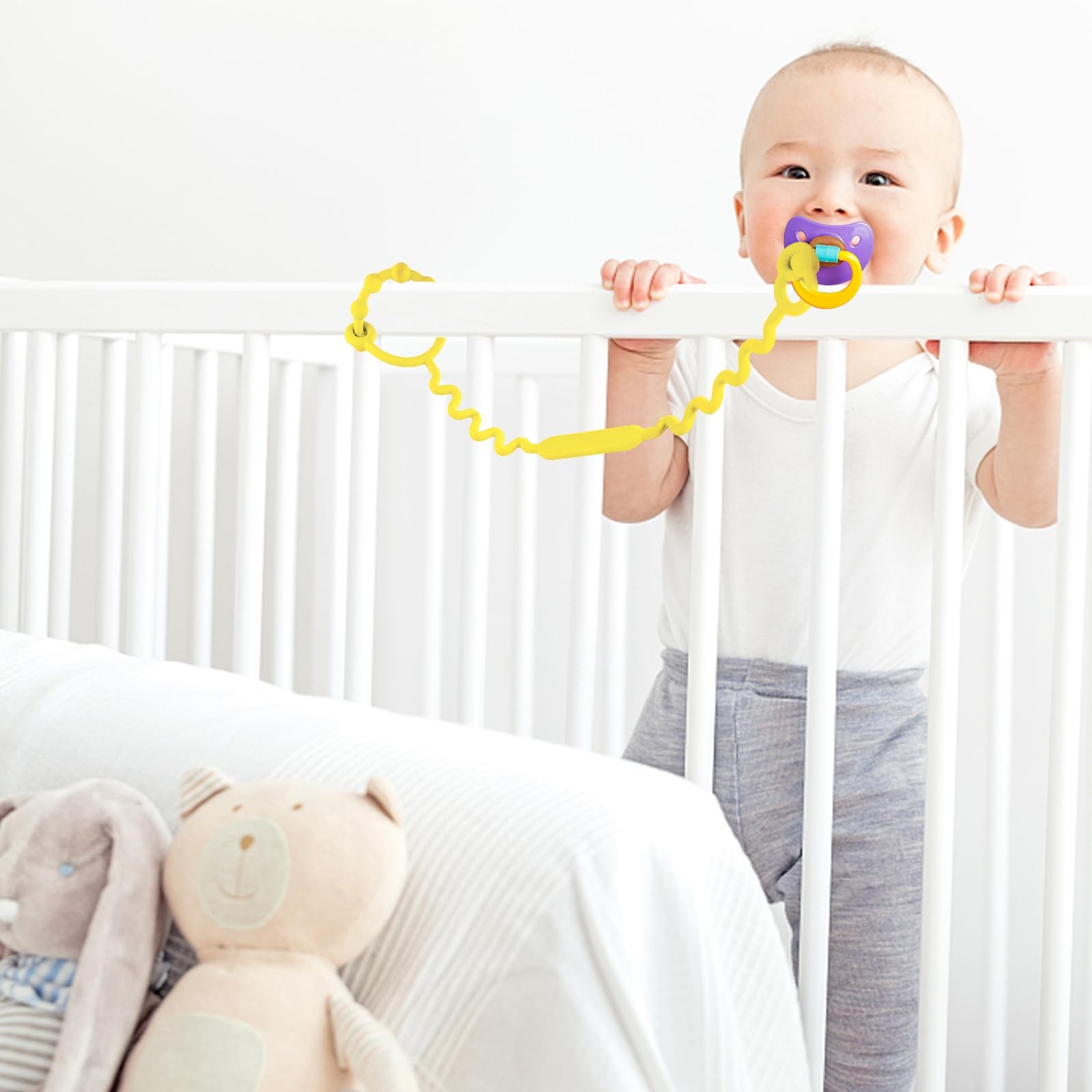 Yunaeduo Toy Straps For Baby Silicone Toy Straps For Stroller Toy Safety Straps