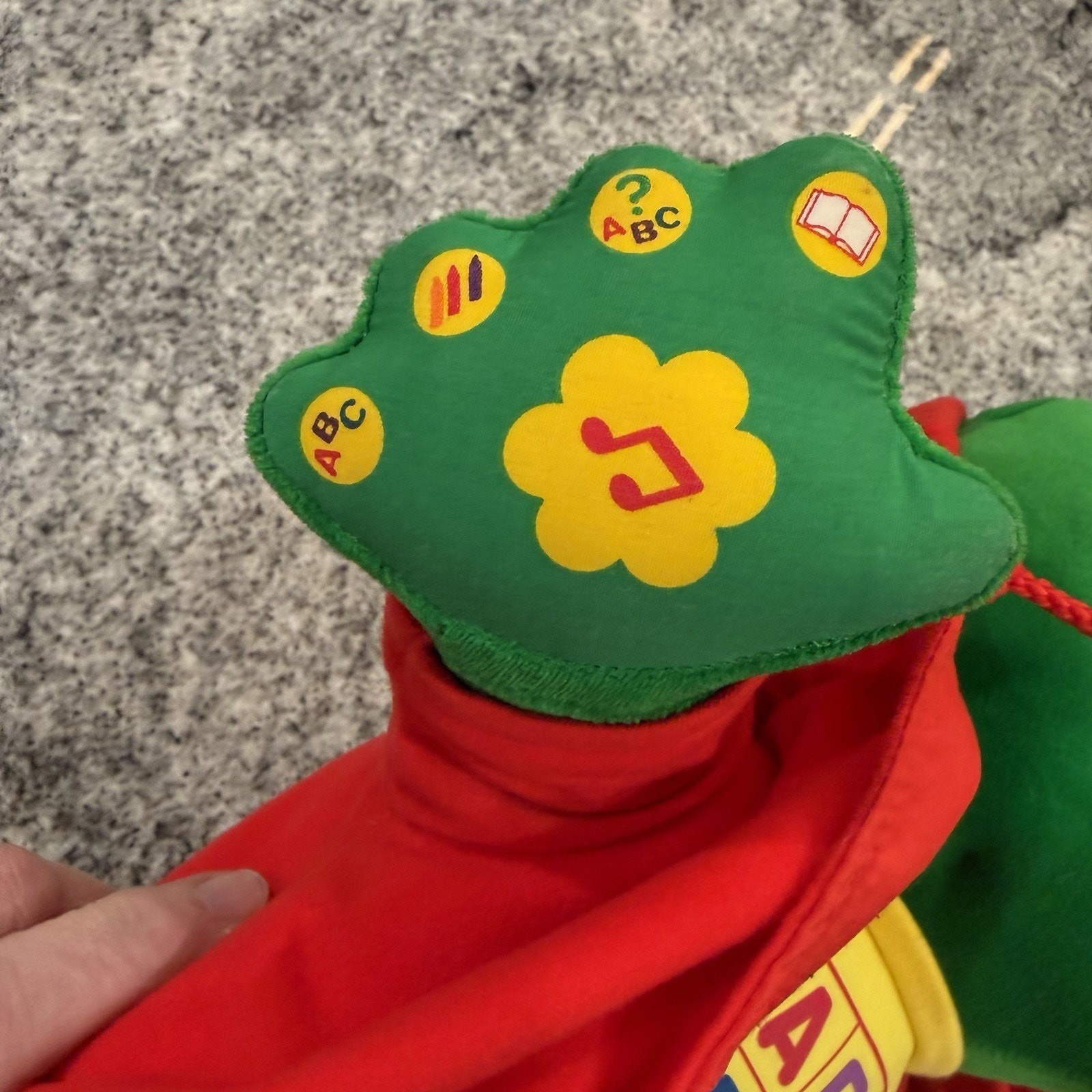 2000 LeapFrog- Read & Sing Little Leap- ABC Interactive Plush Tested/Works Sings