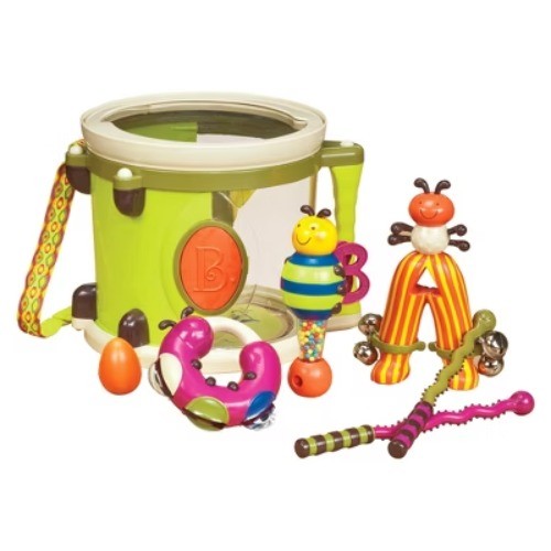 B. toys Toy Drum Set 7 Instruments – Parum Pum Pum: Music Percussion