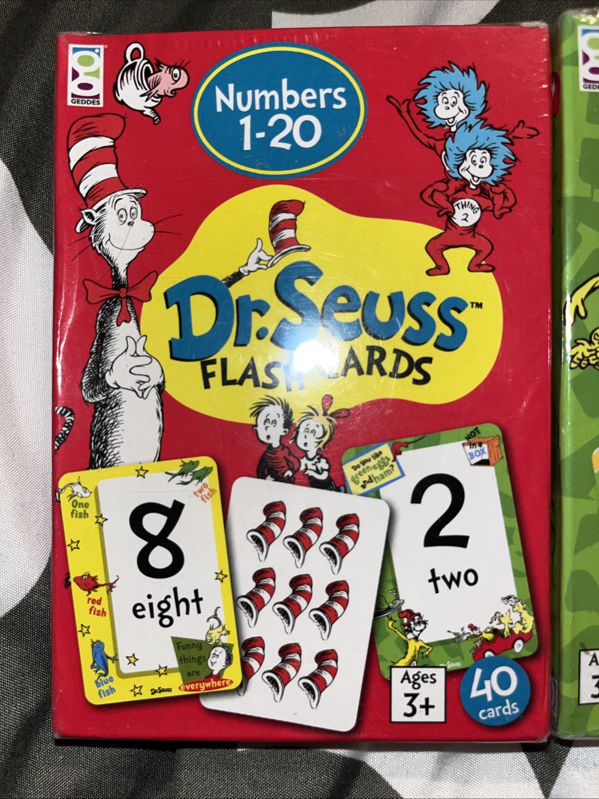 FREE SHIP – Lot of 2 Dr. Seuss Flash Card Sets~Numbers 1 to 20 & ABC’s and Words