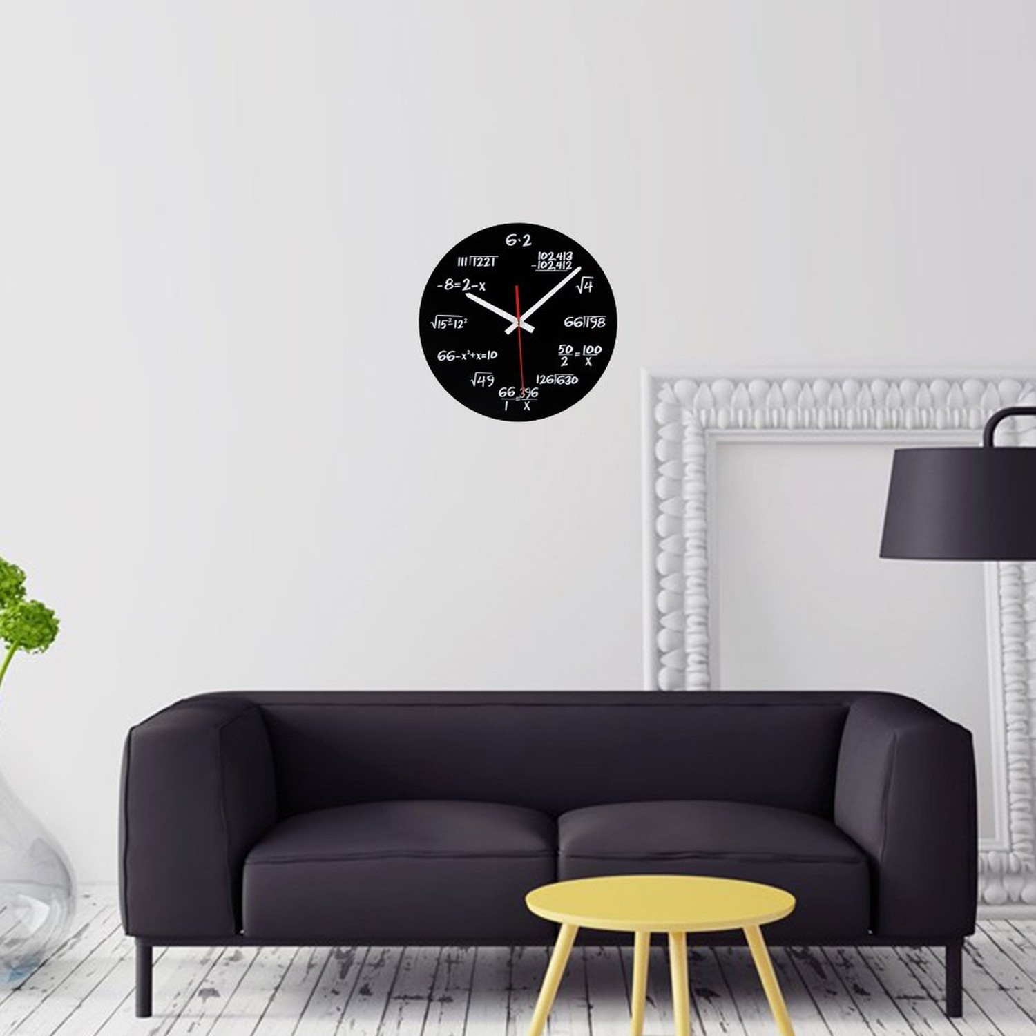 Timelike Math Clock, Unique Wall Clock Modern Design Novelty Maths Equation C…