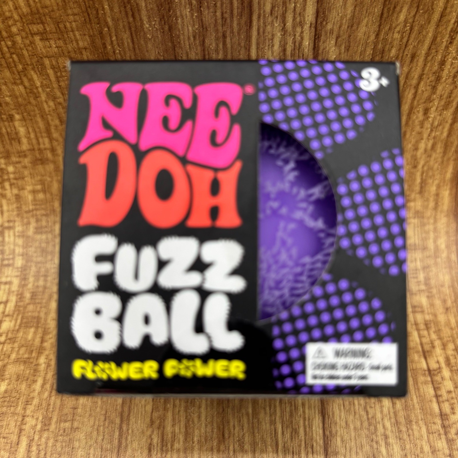 Schylling NeeDoh Fuzz Ball Toy Unisex OS Purple Flower Power Velvet Squeeze New