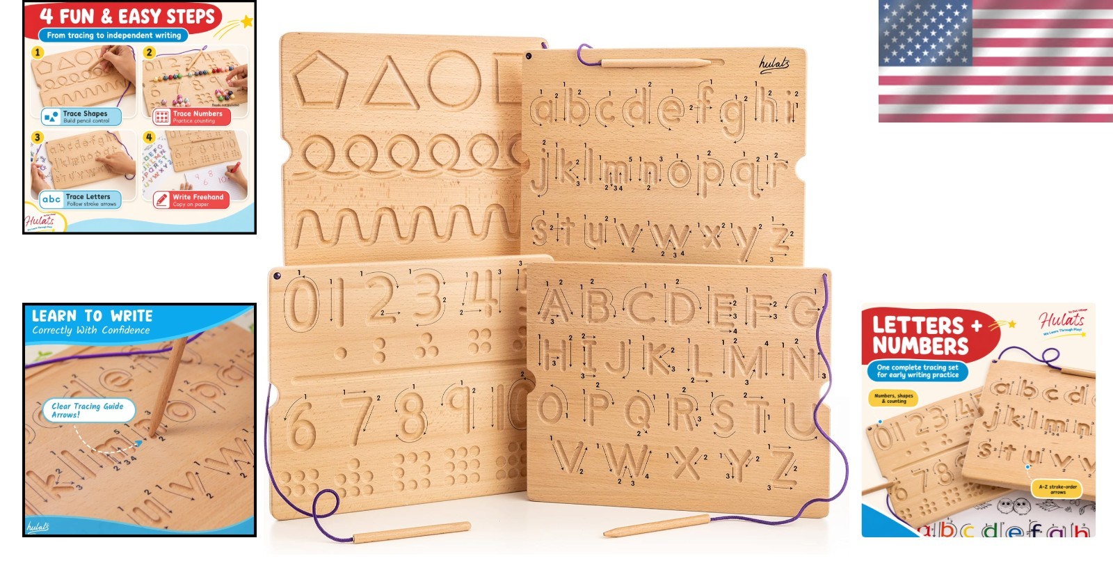 Montessori Alphabet & Numbers Tracing Set