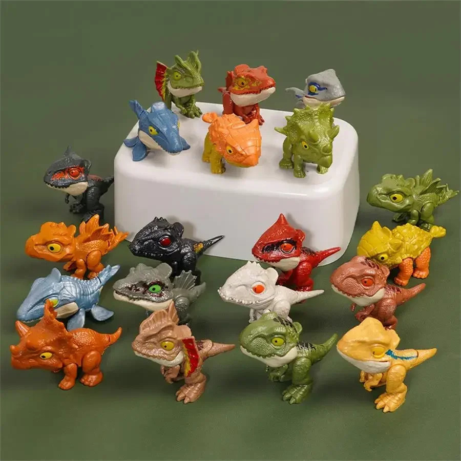 20-5Pcs Funny Finger Biting Dinosaur Tyrannosaurus Model Toys for Kids Movable J