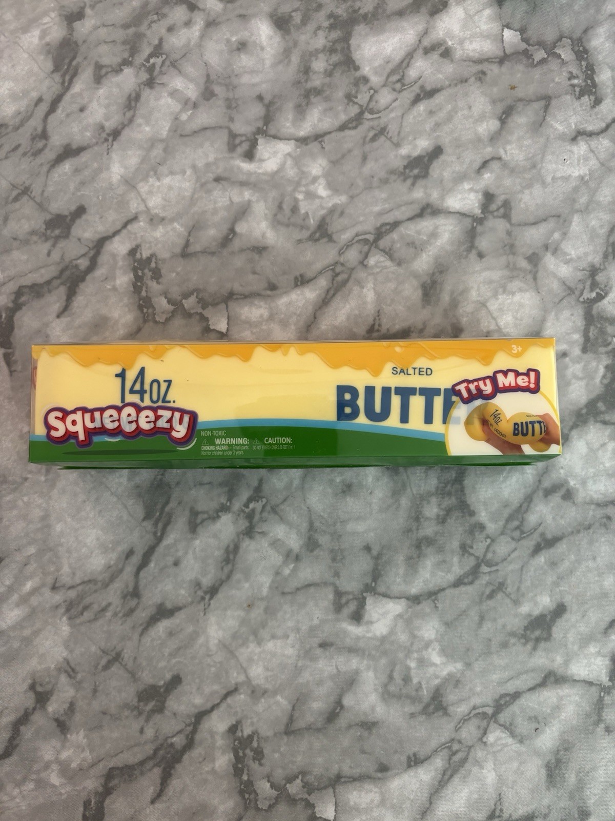 Brand New 14 Oz Salted Butter Squeeezy Non-Toxic Toymendous Toy