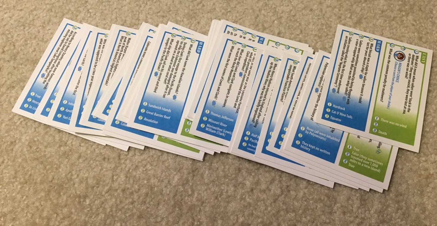 Professor Noggin’s Explorers History Geography Educational Card Game Complete