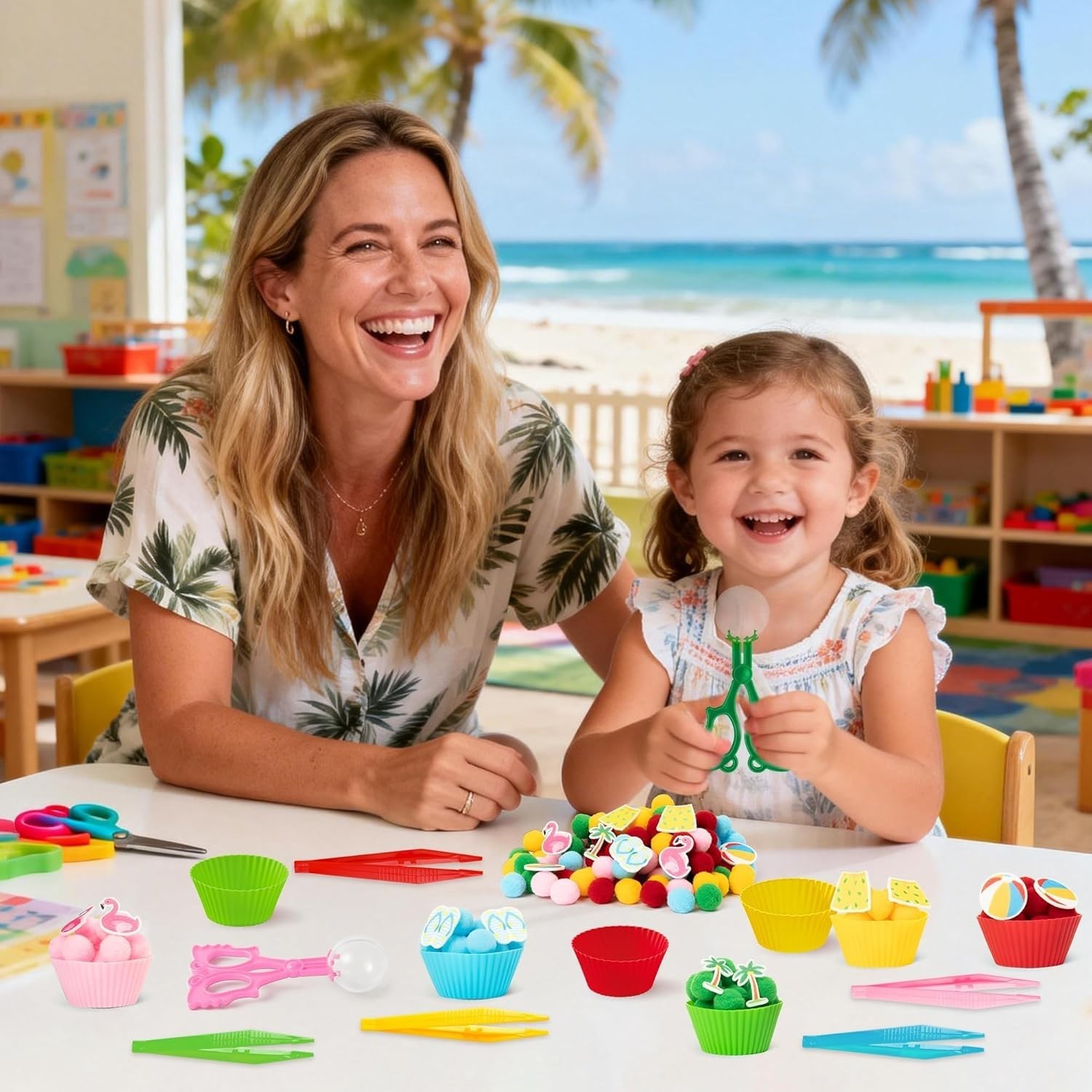 268Pcs Safe Summer Beach Toys – Fine Motor Skill Exploratory Kits for Kids