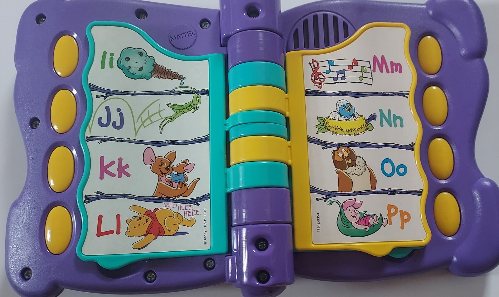 Vintage 1996 Talking Fun ABCs Winnie the Pooh Alphabet Learning Toy Book WORKS