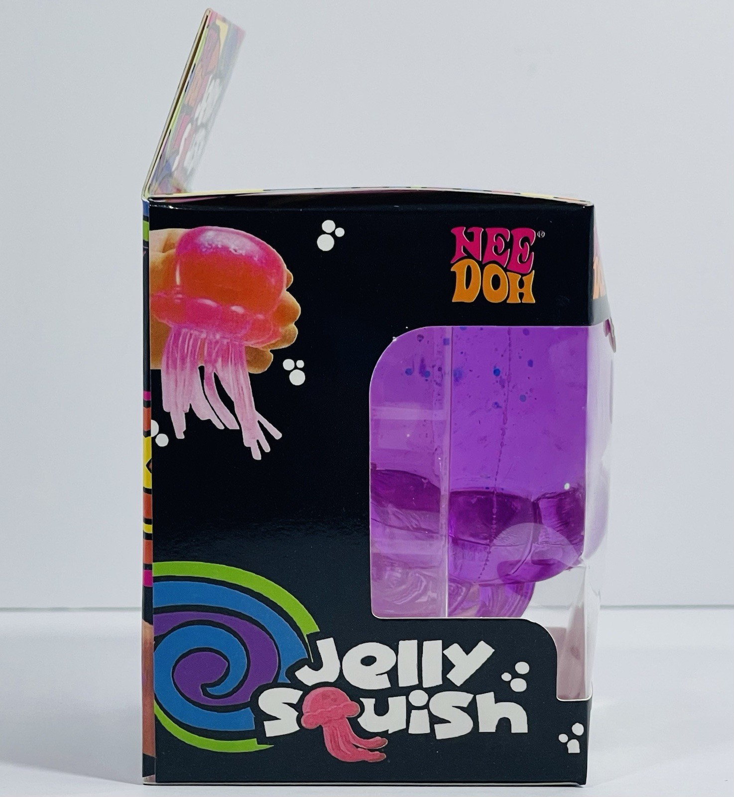 New In Box Nee Doh Jelly Squish Super Solid Squish Squeeze Toy, Purple, Ages 3+