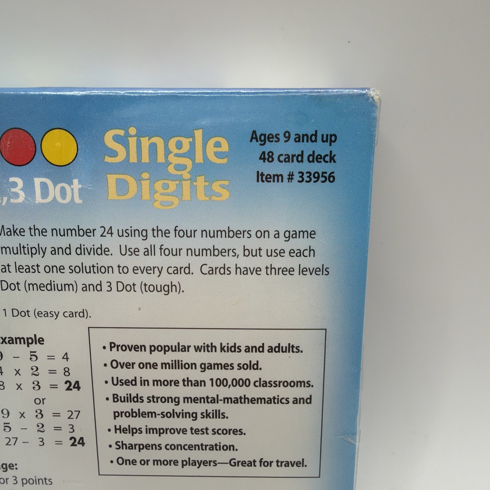 24 Game Double Digits 1 2 3 Dot Math Game Complete Math Learning Family Fun