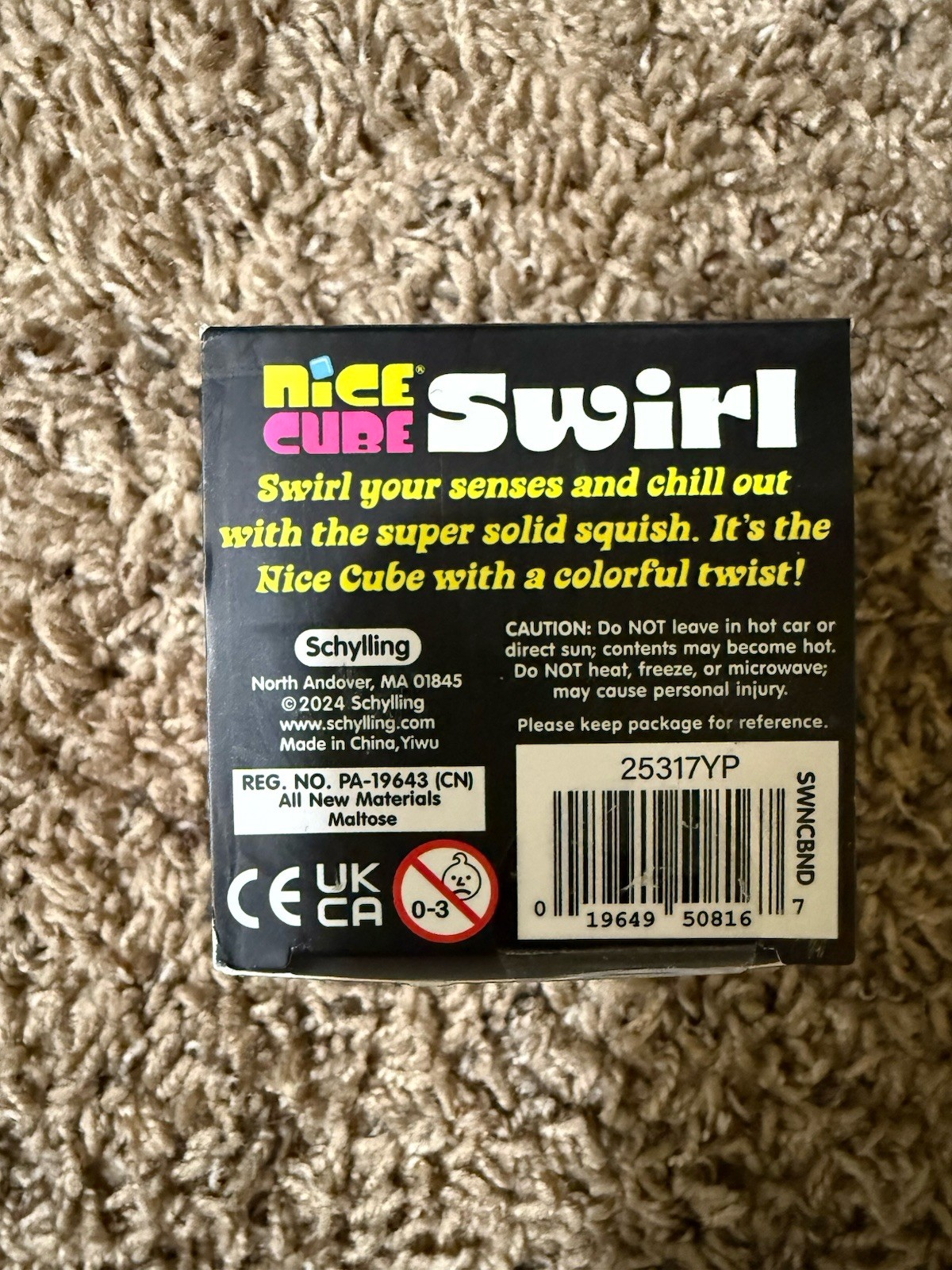 Schylling – NeeDoh Nice Cube Swirl 🔥Viral🔥 Sensory Squish Toy