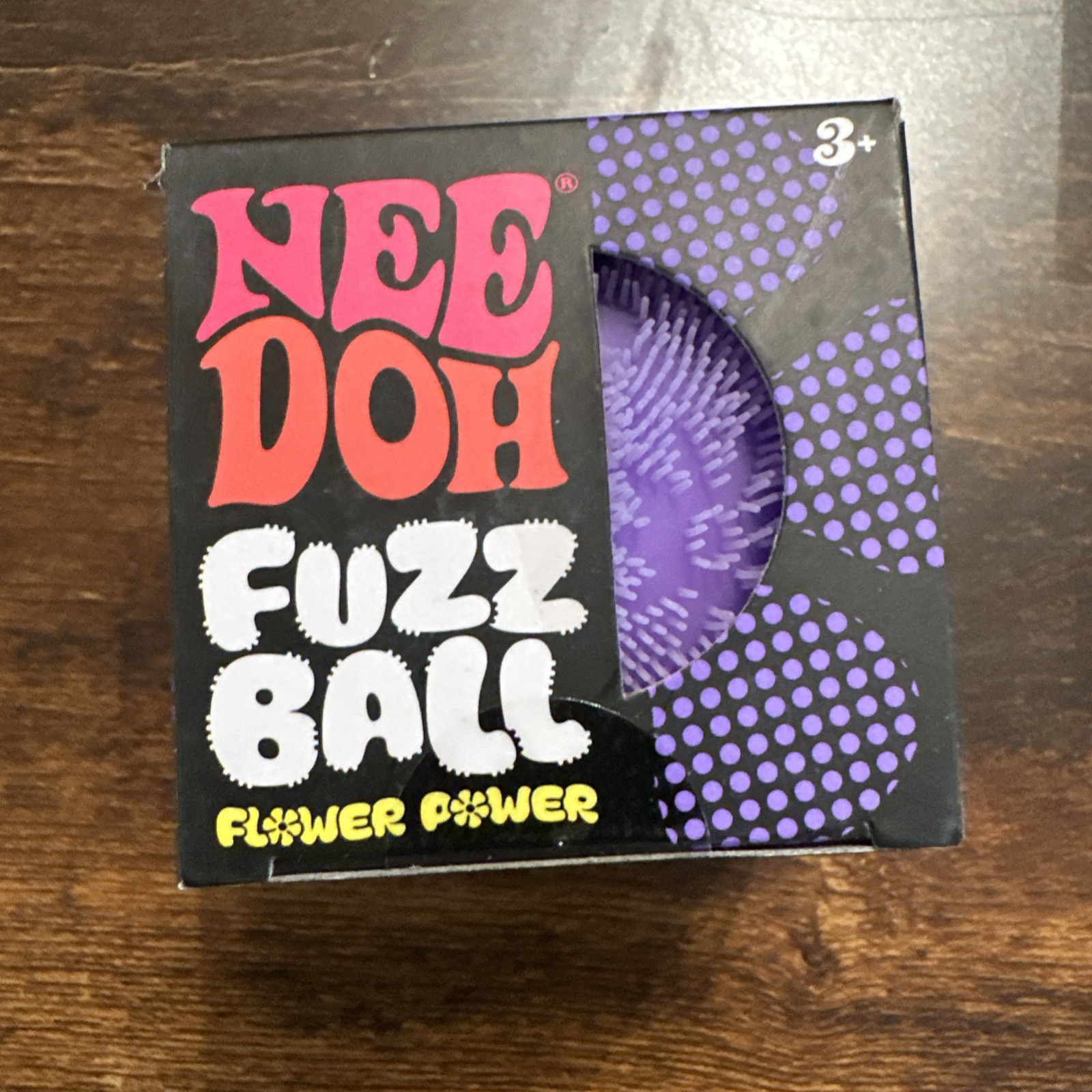 Nee Doh Fuzzball Flower Power In Purple The Velvet Squeeze Brand New