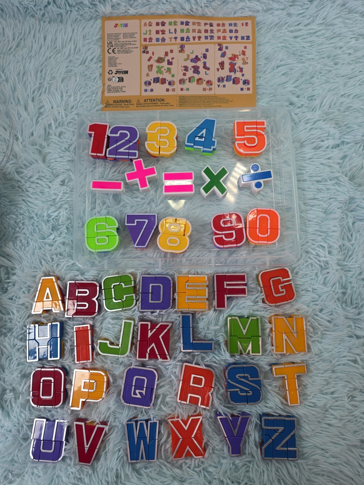 Lakeshore Alpha-Bots Math-Bots Transforming Toy Set Alphabet Numbers Math Lot