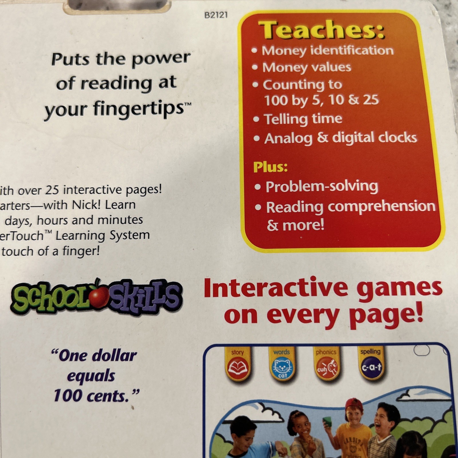 Fisher Price Power Touch Math Money & Time – Grade 2 Book and Cartridge New