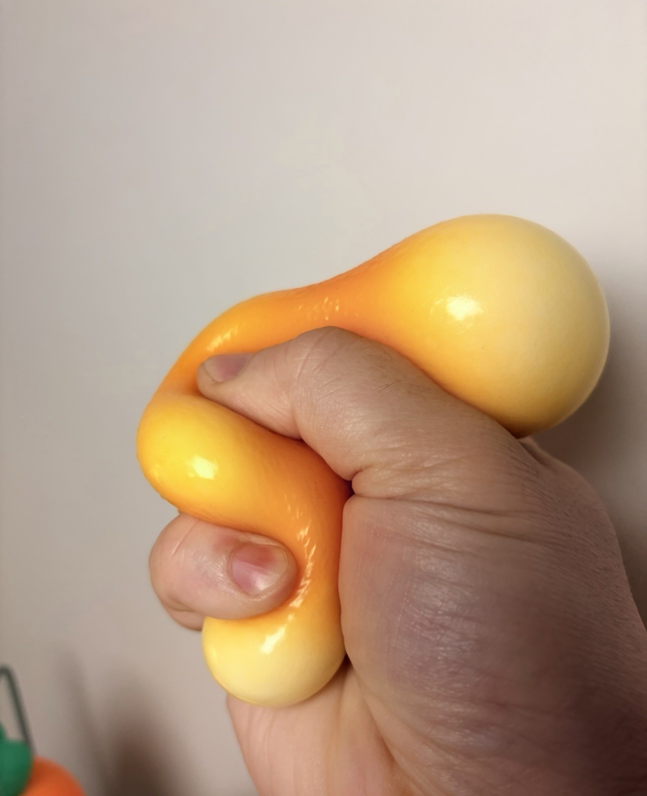 Squishy Toy Orange Fruit Novelty Round Squeeze Ball