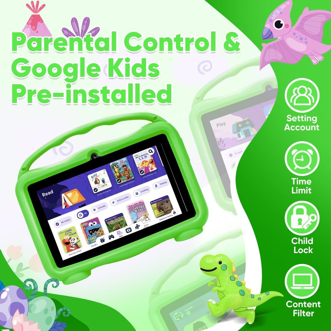 Kids Tablet, 7 Inch Tablet for Kids, Educational Learning Toddler Tablet Android