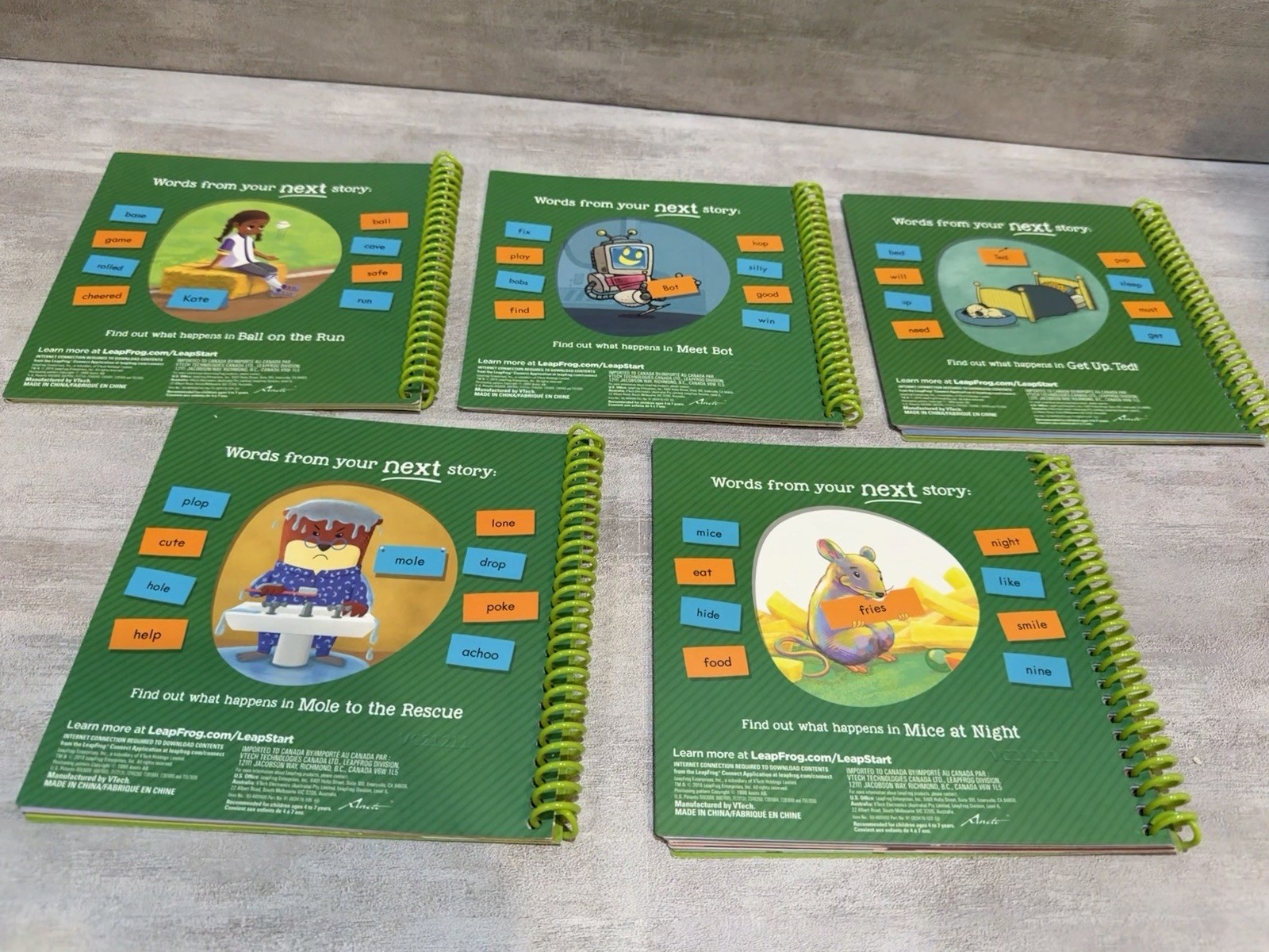 Leap Frog Leap Start Books Lot of 5 Learn To Read
